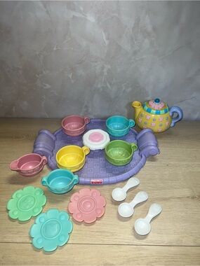 Fisher-Price Musical Tea Set 2000 Working Teapot Pretend Play Toy Lot